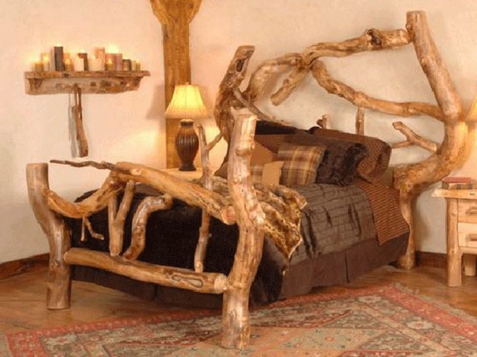 lesena postelja, design, lesena hiša, naravni interierij, naravna oprema, leseno pohištvo, naravna gradnja, gradnja z naravnimi materiali