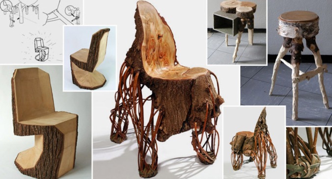 leseni stoli, lesena hiša, naravni interierij, naravna oprema, leseno pohištvo, naravna gradnja, gradnja z naravnimi materiali